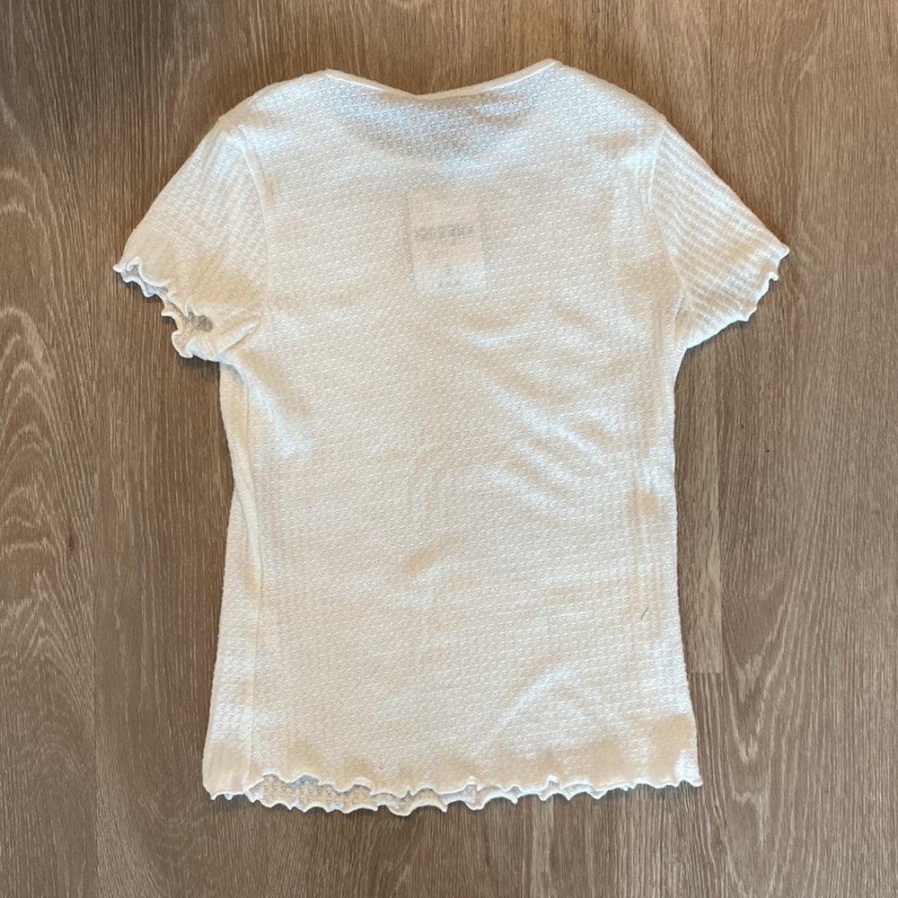 Ivory Waffle Top - Picture 3 of 4